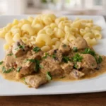 Bravčová panenka na šampiňónoch