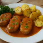 Bravčová panenka s cibuľovou omáčkou