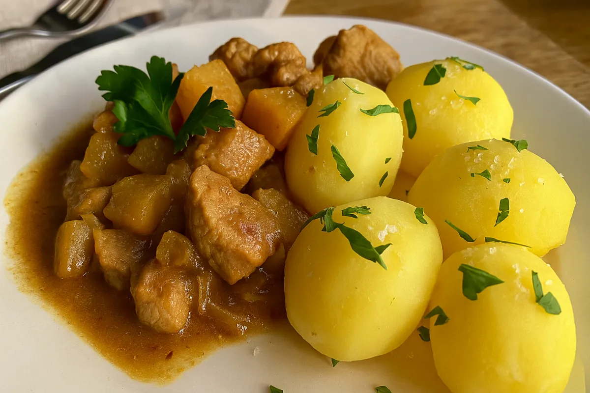 Bravčové kocky s kalerábom