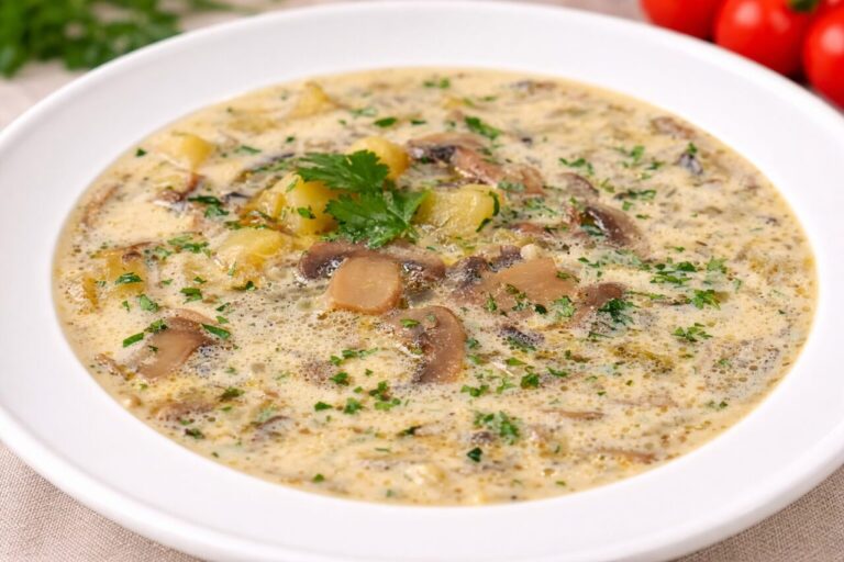 hubová polievka so zemiakmi