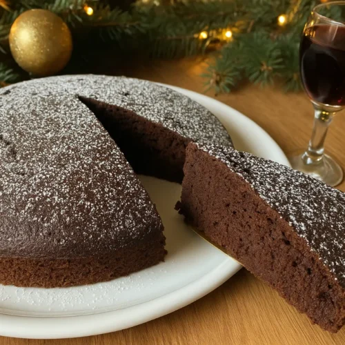 Čokoládový koláč s vínom