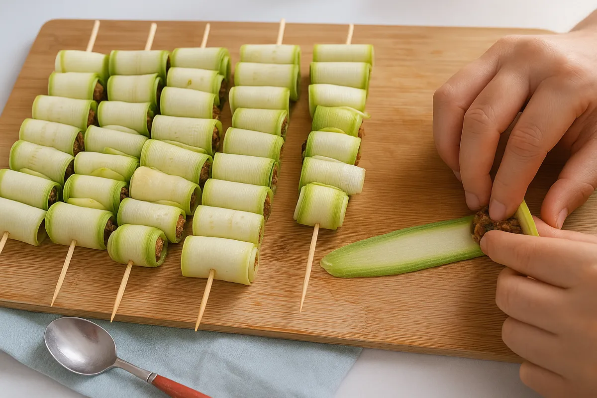 Šťavnaté cuketové rolky s mäsom