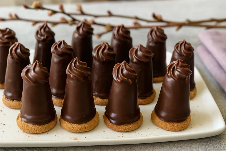 Hotové domáce likérové špičky s čokoládovou polevou