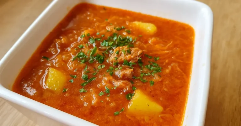 Hustá kapustnica s klobásou a zemiakmi