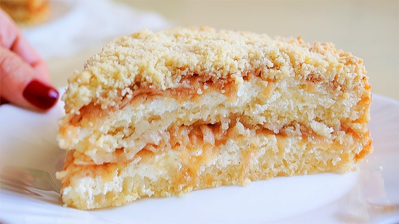 jablkový koláč s tvarohom