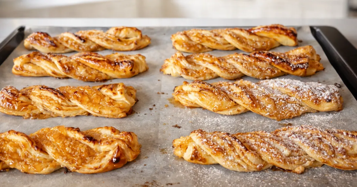 Jablkové tyčinky z lístkového cesta