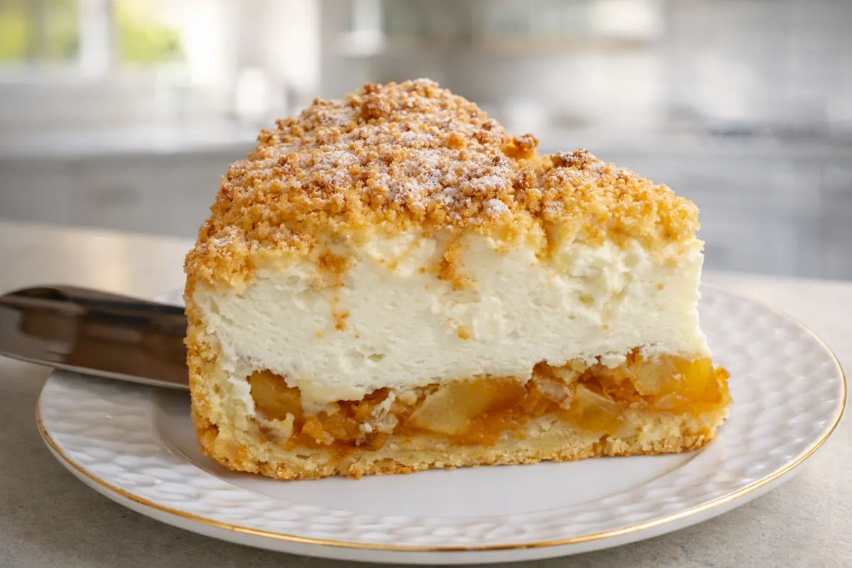 Jablkový koláč s kyslou smotanou