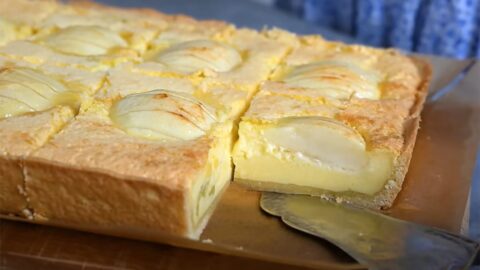 Jablkový koláč s rebarborou