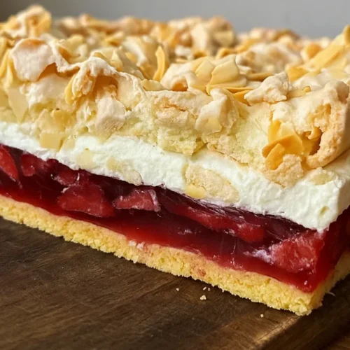 Jahodové obláčikové rezy