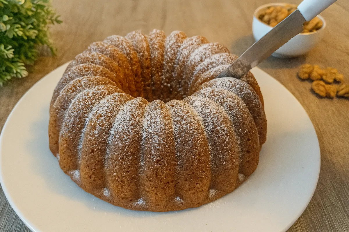 Jednoduchá orechová bábovka