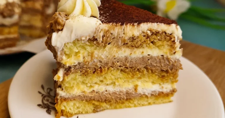 Kávová torta s tvarohom