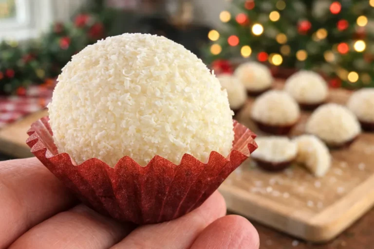 Kokosové guľky z bielej čokolády