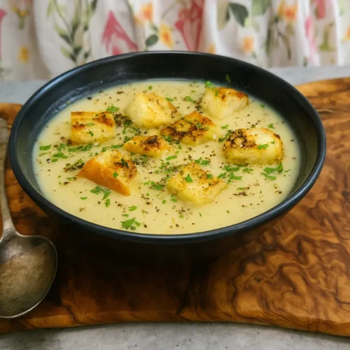 Krémová cesnaková polievka