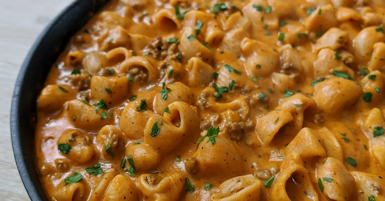 Krémové cestoviny s mletým mäsom