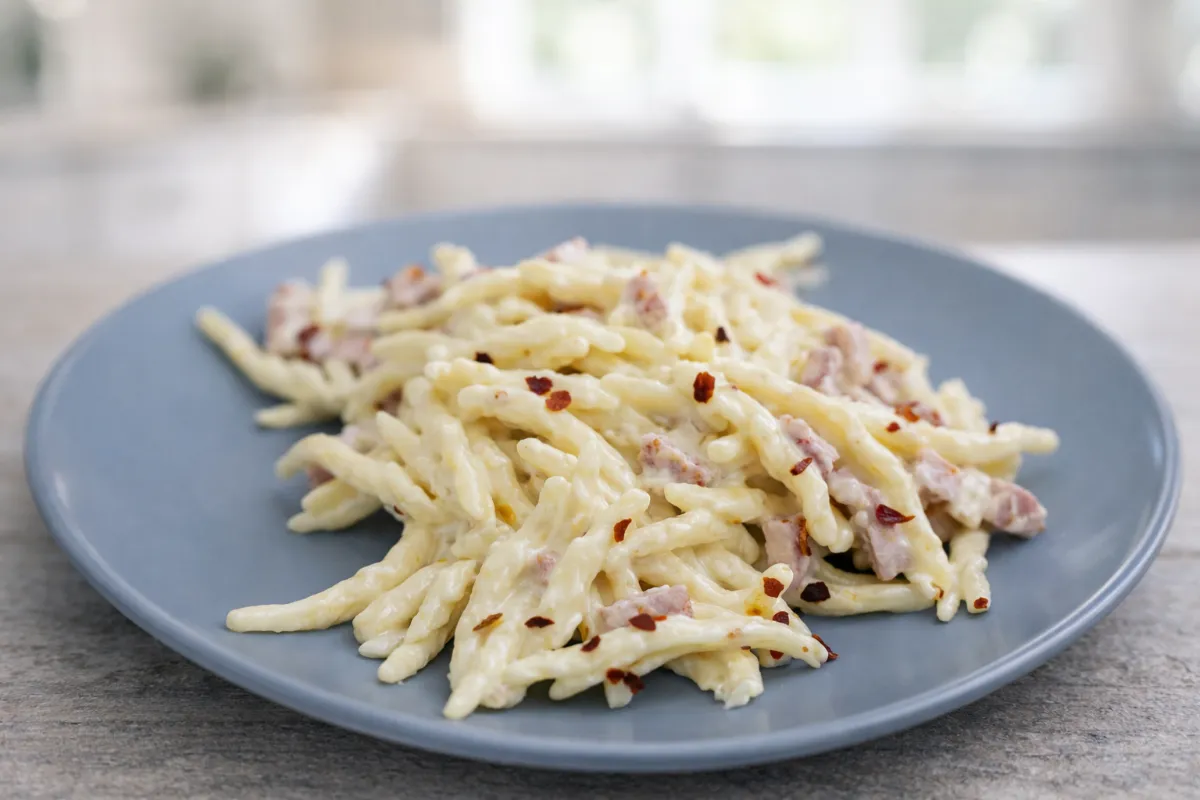Krémové cestoviny so slaninou