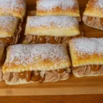 Kremové rezy s Nutellou z lístkového cesta