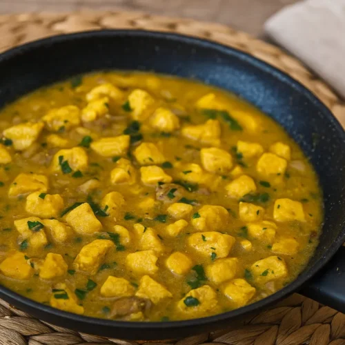 Kuracie soté s kurkumou a hubami