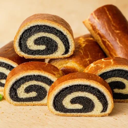 Makový závin z kysnutého cesta