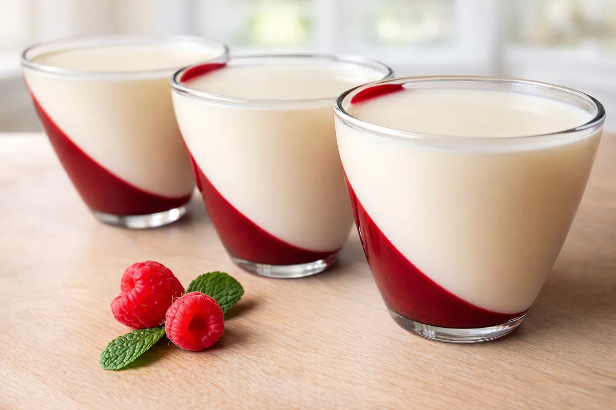 Malinový smotanový dezert