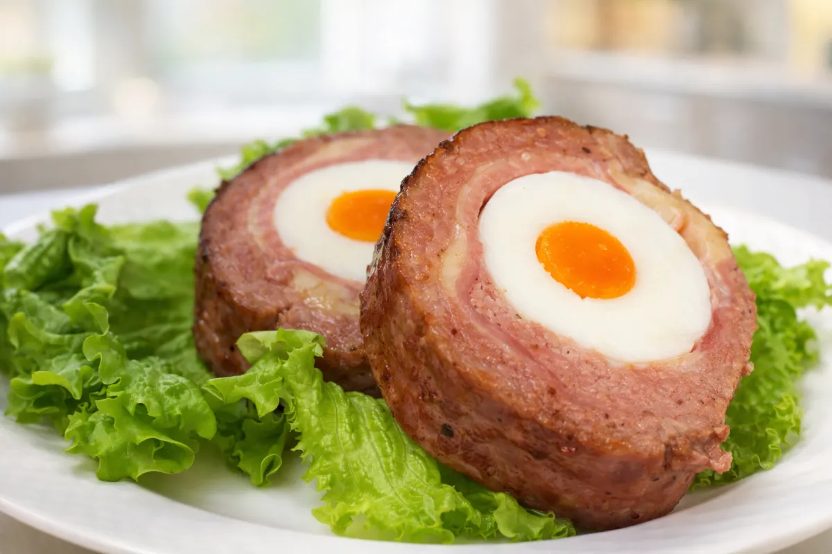 Mäsová roláda s vajíčkami