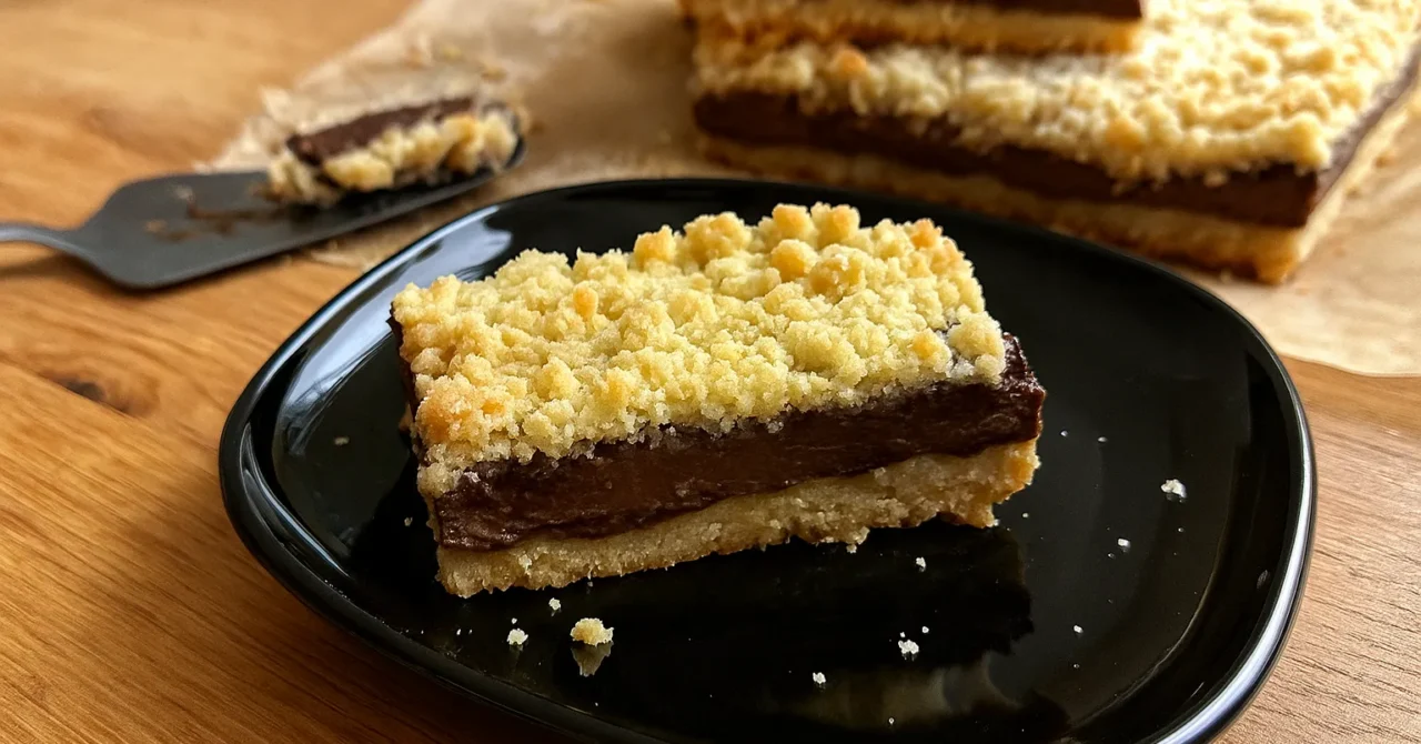 Mrveničkový koláč s čokoládovým pudingom