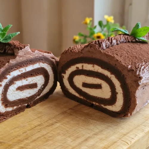 Nepečená sušienková roláda