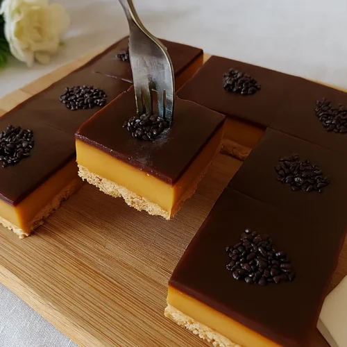 Nepečené karamelové rezy