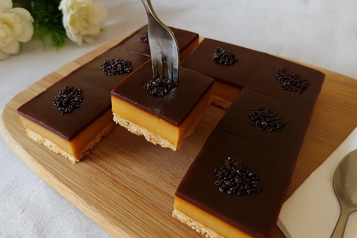 Nepečené karamelové rezy