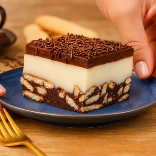 Nepečené pudingové rezy