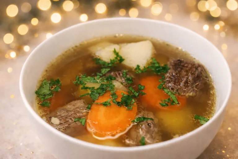 Novoročný hovädzí vývar