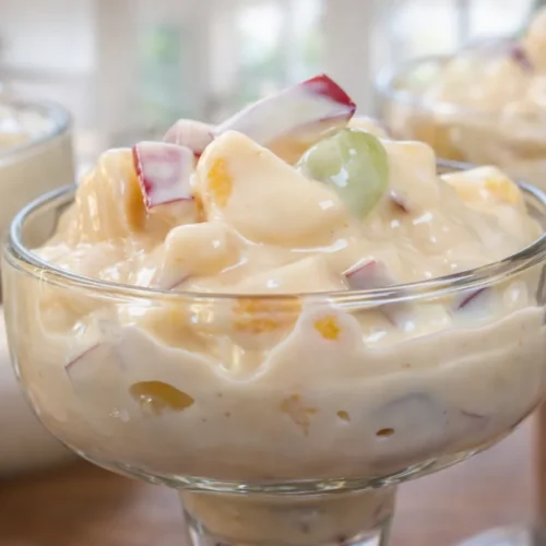 Ovocný pohár s krémom