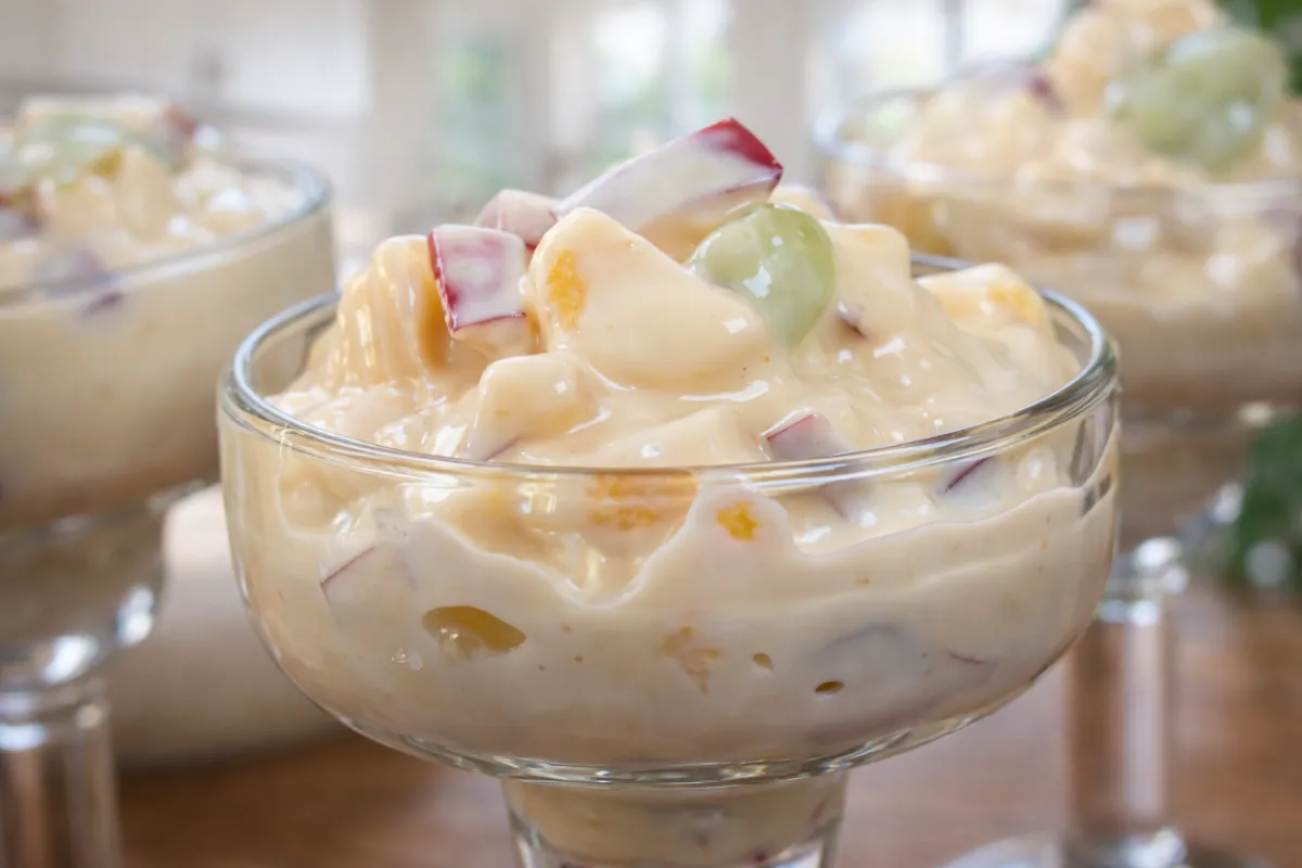 Ovocný pohár s krémom