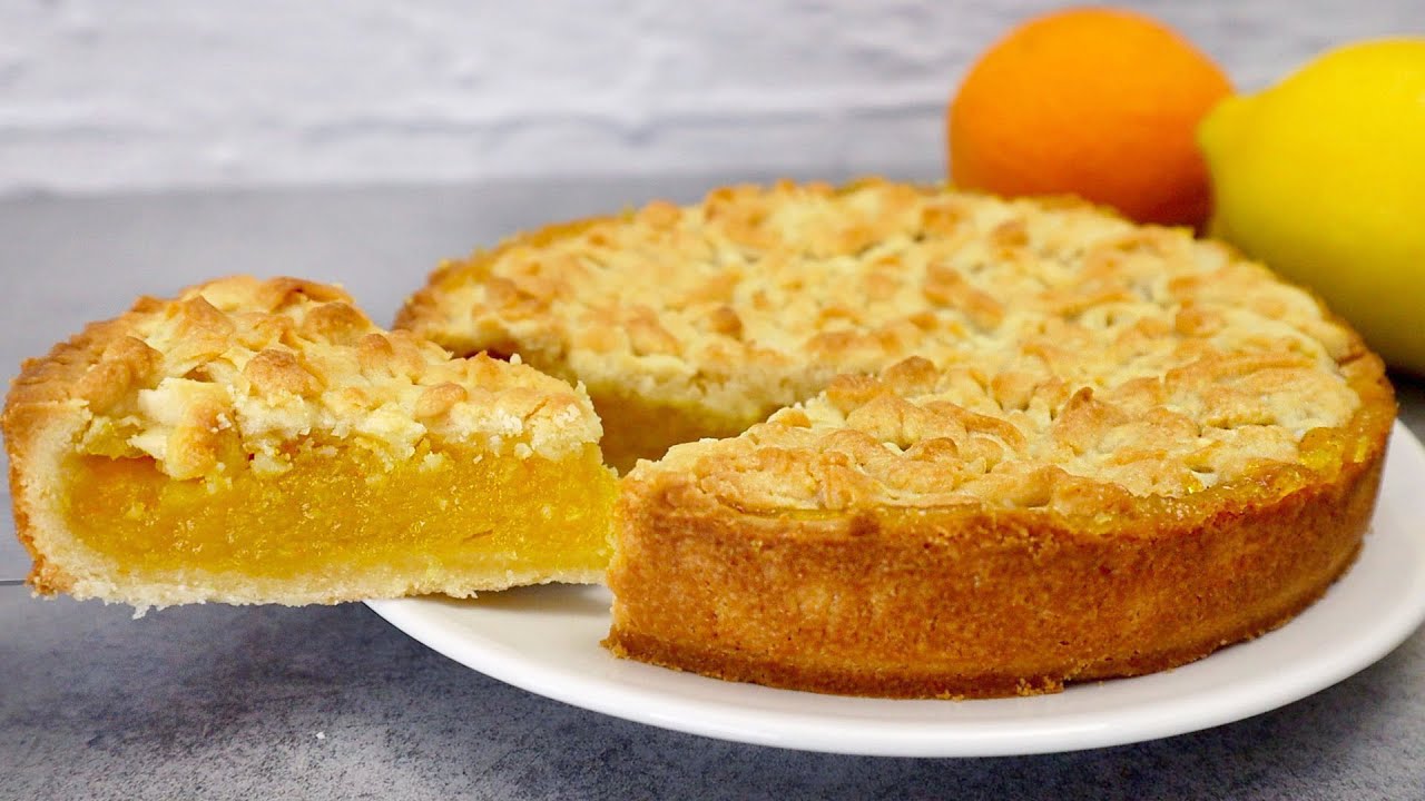 strúhaný pomarančový koláč s citrónom
