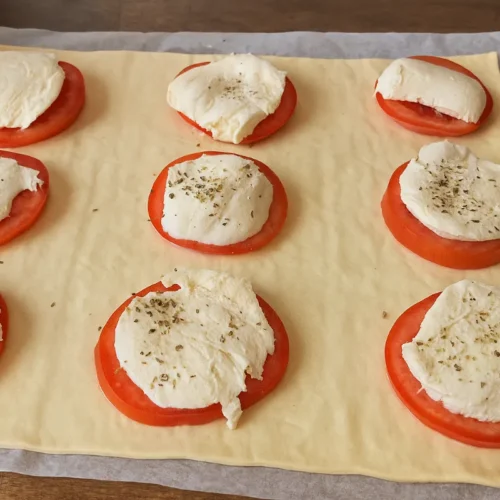 Paradajkové koláčiky z lístkového cesta