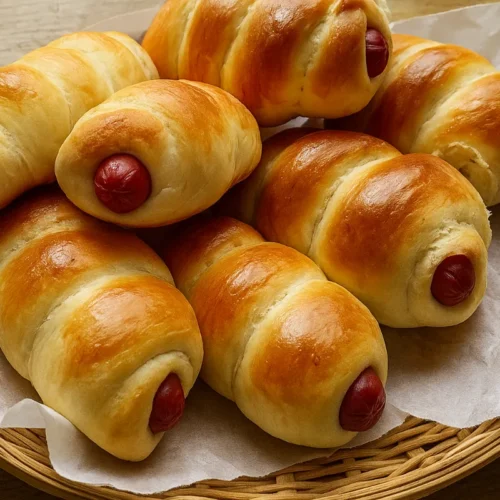 Párky v župane z kysnutého cesta