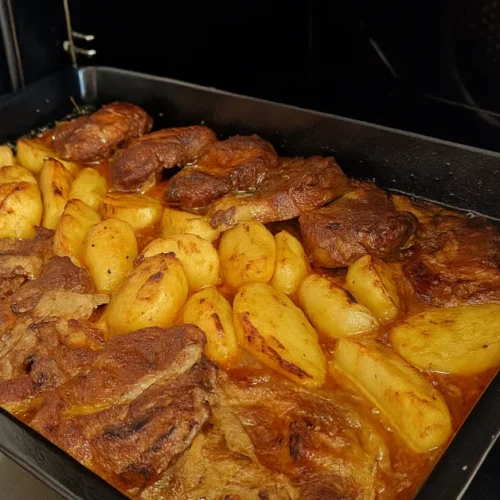 Pečená krkovička so zemiakmi