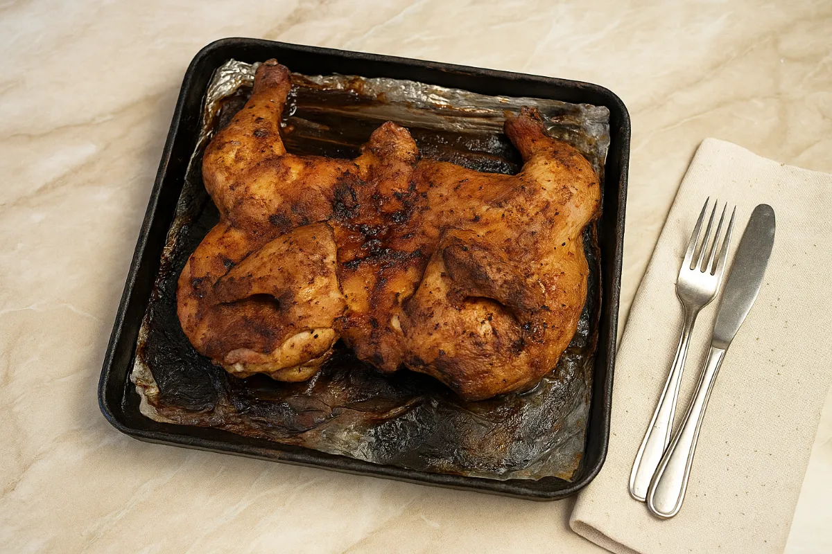 Pečené kura naplocho