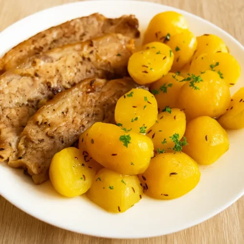 Pečený bôčik so zemiakmi