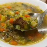 Polievka s mletým mäsom a kapustou