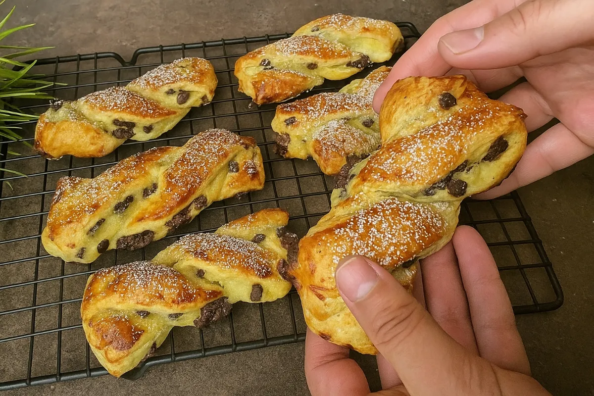 Pudingové koláčiky z lístkového cesta