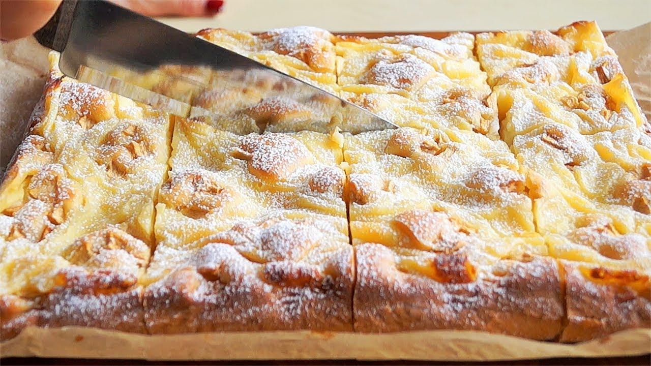 Rýchly jablkový koláč s pudingom