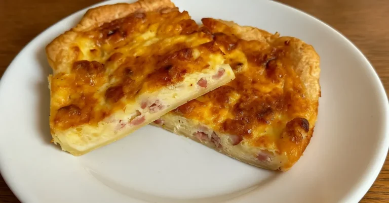 Quiche z lístkového cesta so slaninou