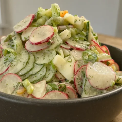 Reďkovkový šalát s vajíčkom