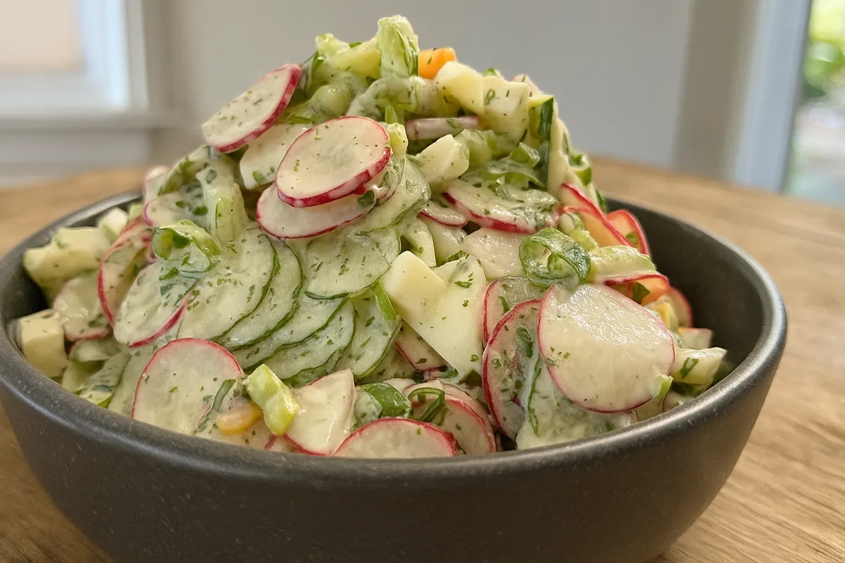 Reďkovkový šalát s vajíčkom