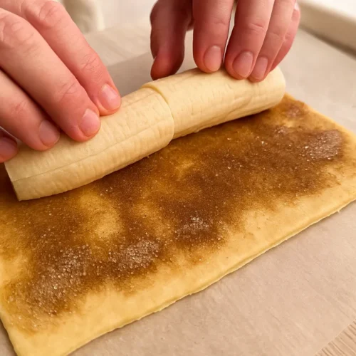 Rýchly banánový závin z lístkového cesta