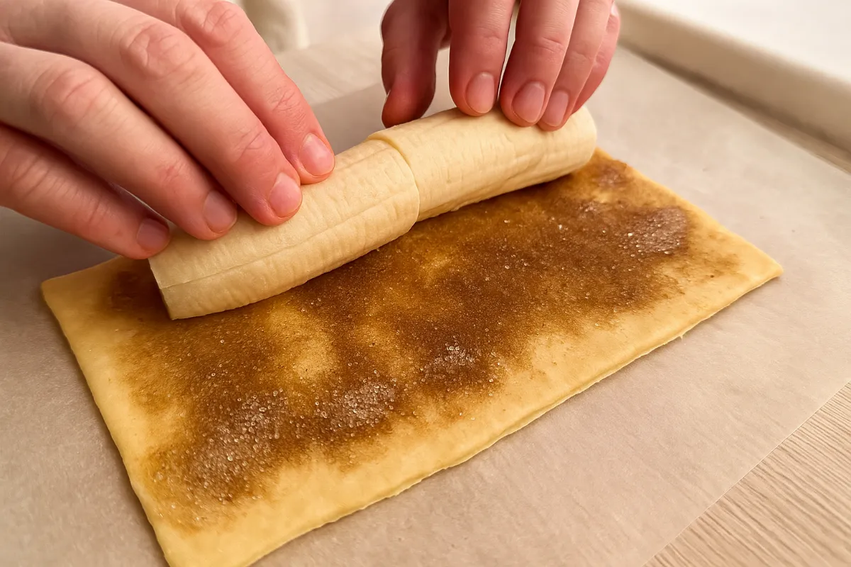 Rýchly banánový závin z lístkového cesta