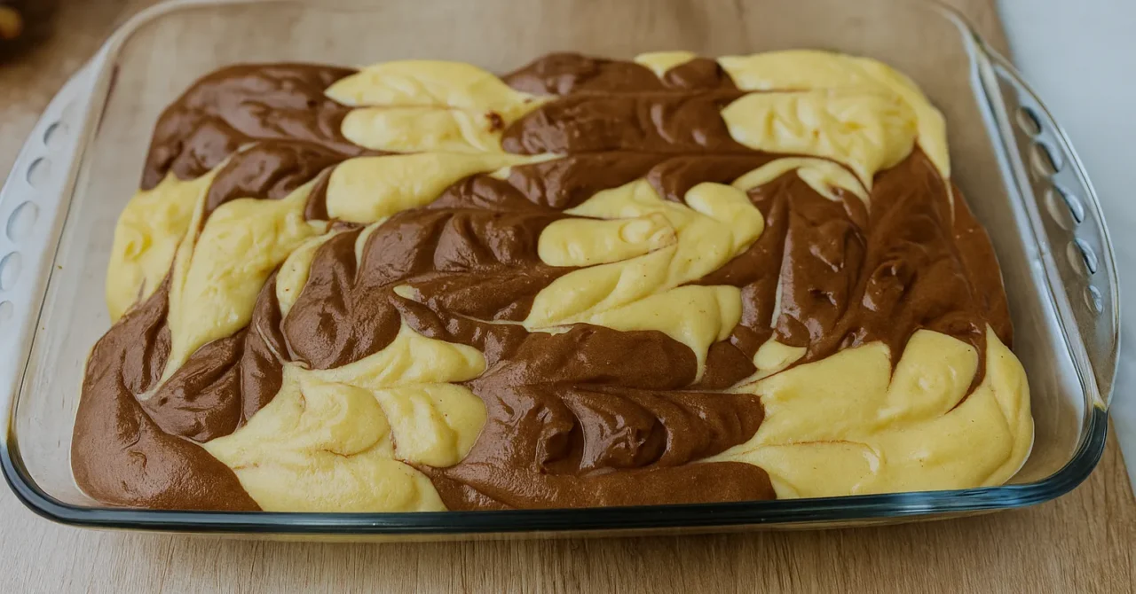 Šachovnicový koláč s kyslou smotanou