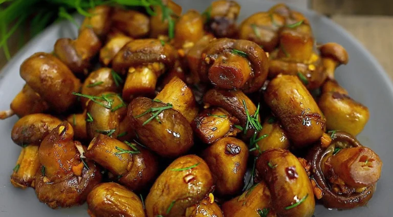 Šampiňóny s cesnakom na panvici