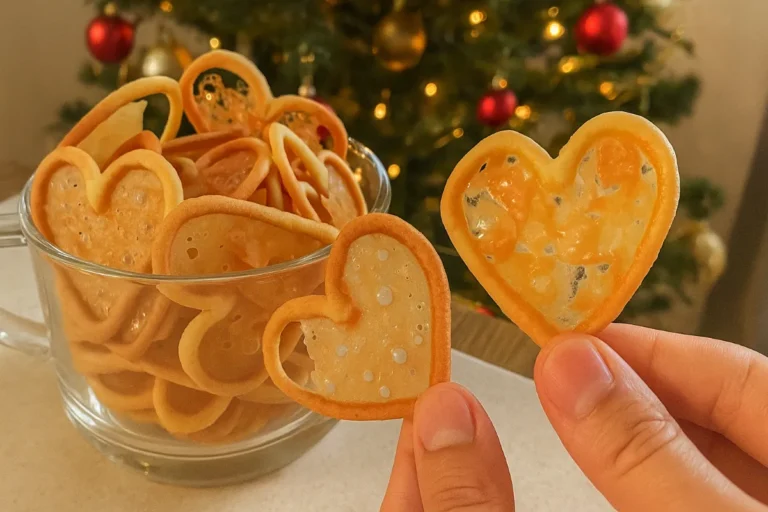 Sklenené mandľové srdiečka