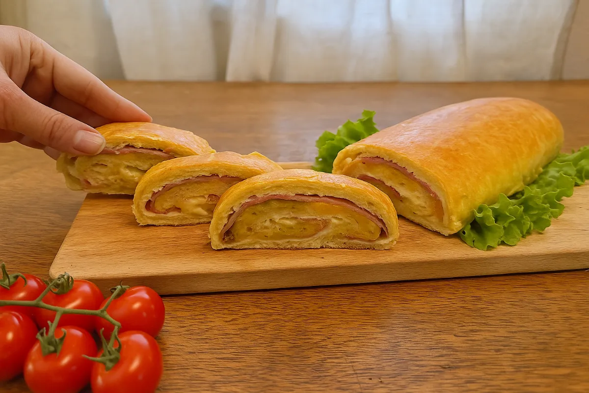 Slaný závin so slaninou a syrom